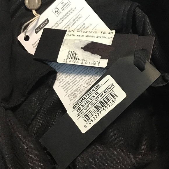 Pinko black sayonara pants shiny wide leg size 4 NEW party - Picture 13 of 14